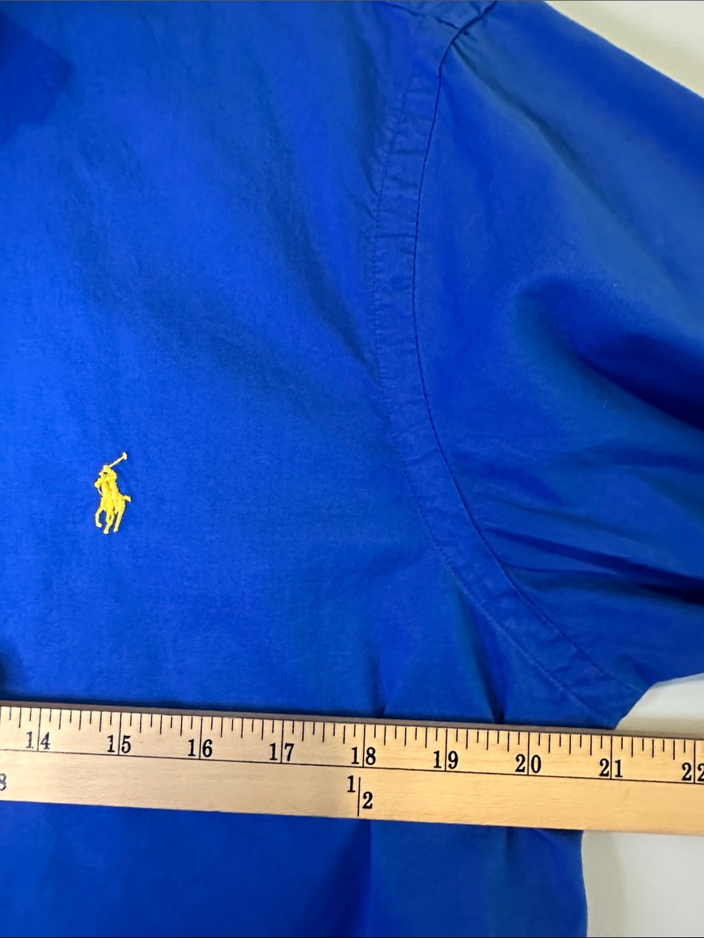 Polo by Ralph Lauren Royal Blue Ruffle collar with Yellow Pony - Picture 5 of 5
